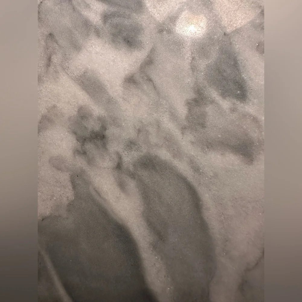 Elegant Faux Marble Bath Tray with Gold Handles NWOT